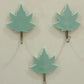 Canadian Leaf Waterproof Transparent Adhesive Hooks - 3 pcs