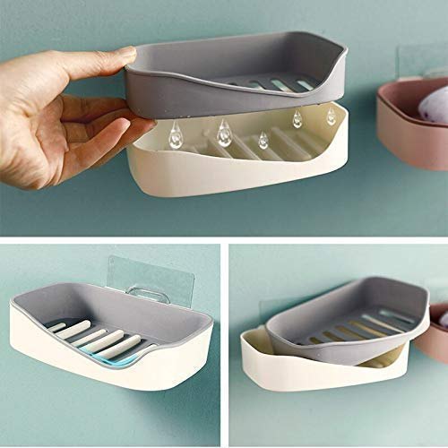 Adhesive Soap Dish Holder | Bathroom Soap Holder | Soap Box Kitchen | Set of 2/4 stand